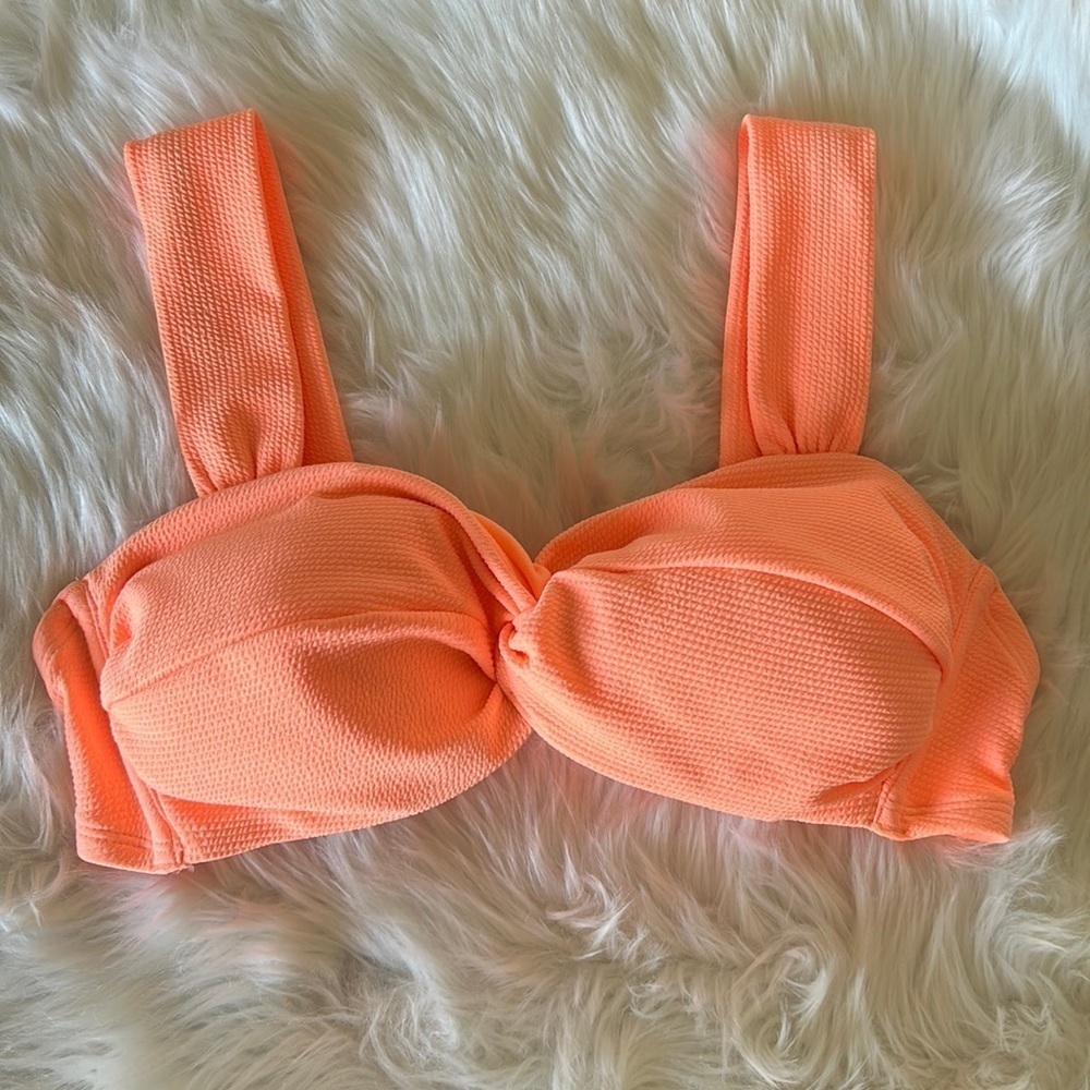 Neon Orange Bikini Top Size D/DD